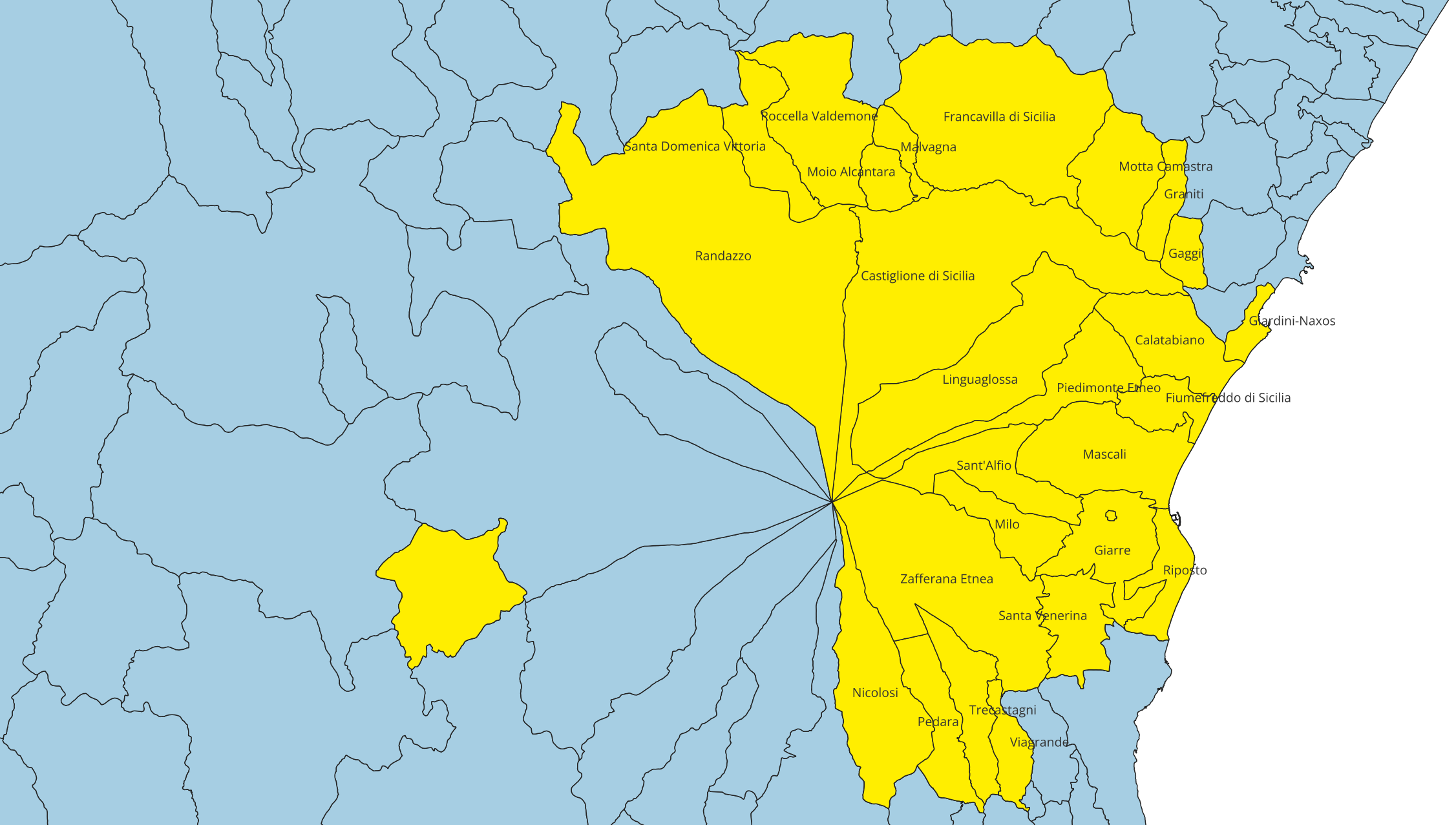 Map of the 26 GAL municipalities